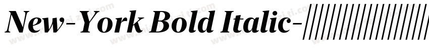 New-York Bold Italic字体转换